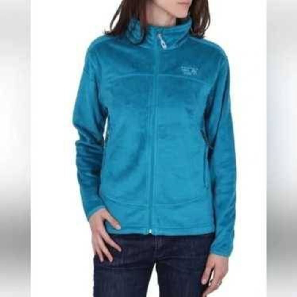 Mountain Hardwear Pyxis Teal Fleece Plush Sweatshirt Jacket Large Outdoor Winter